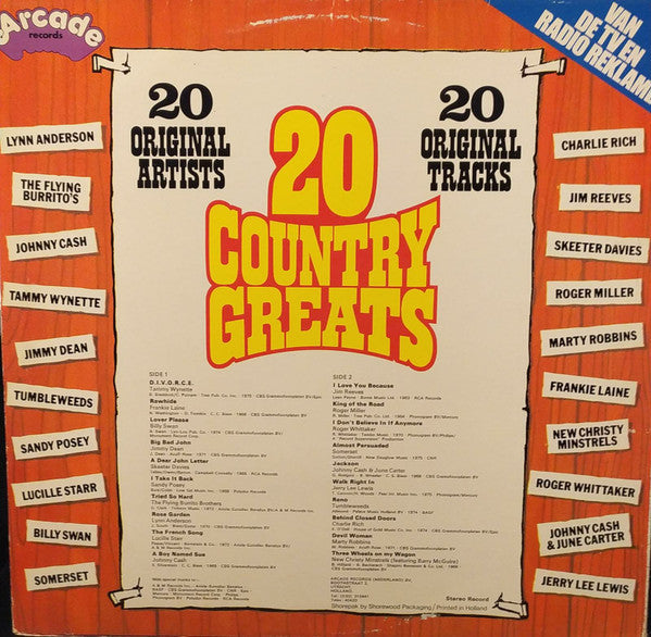 Various - 20 Country Greats (LP) 42558 Vinyl LP JUKEBOXSINGLES.NL   