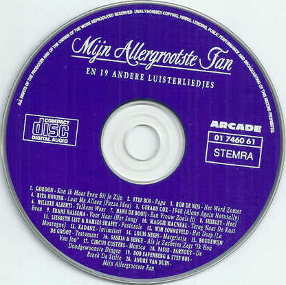 Various - Mijn Allergrootste Fan En 19 Andere Luisterliedjes (CD) 70523 Compact Disc Goede Staat