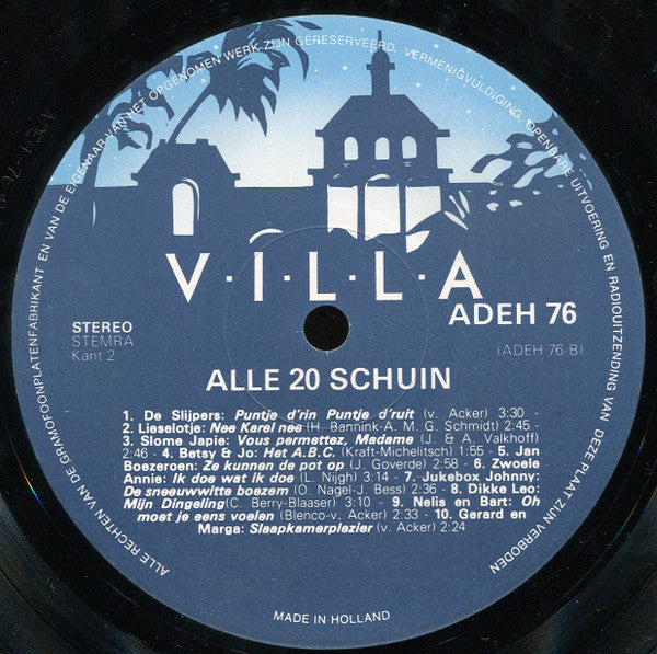 Various - Alle 20 Schuin (LP) 46861 Vinyl LP JUKEBOXSINGLES.NL   