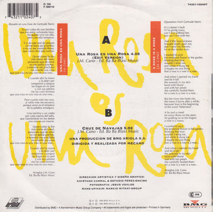 Mecano - Una Rosa Es Una Rosa 41312 Vinyl Singles Vinyl Goed / Hoes Goed