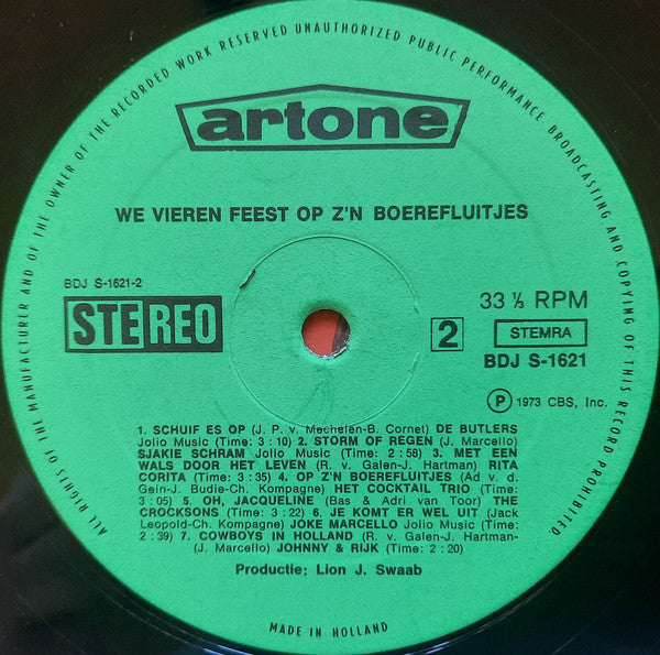 Various - We Vieren Feest Op Z'n Boereluitjes (LP) 42668 Vinyl LP JUKEBOXSINGLES.NL   