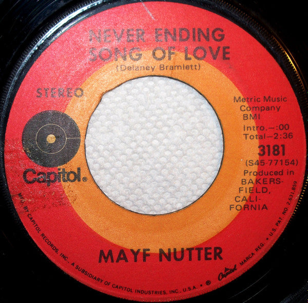 Mayf Nutter - Never Ending Song Of Love 42140 Vinyl Singles Toevoegen Vinyl Goed / Hoes Generic