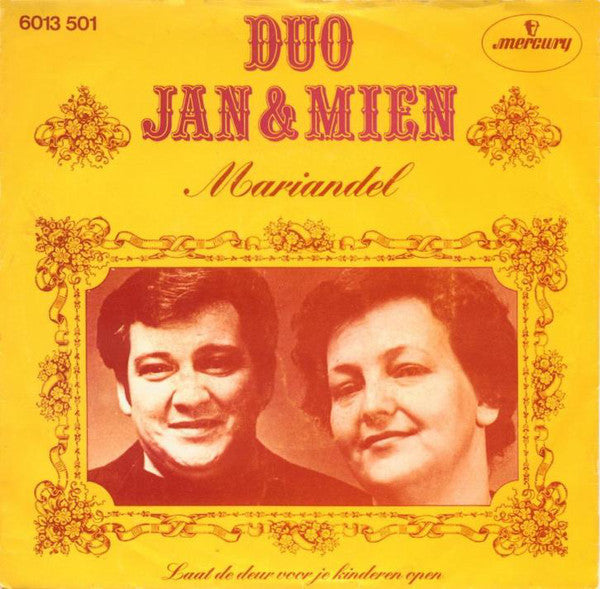 Duo Jan & Mien - Mariandel 43351 Vinyl Singles Vinyl Zeer Goed / Hoesje Goed "VINYLSINGLES.NL"