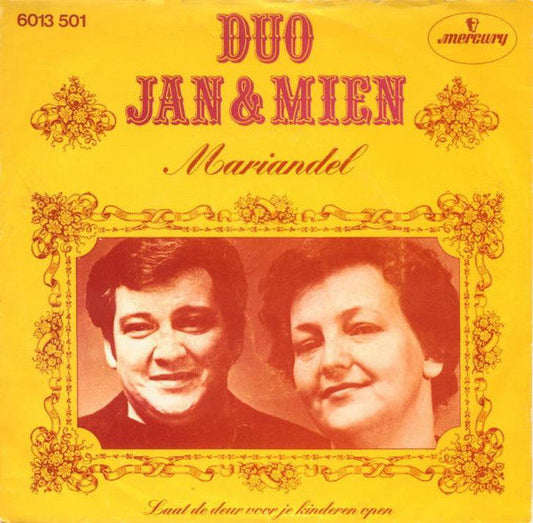 Duo Jan & Mien - Mariandel 43351 Vinyl Singles Vinyl Zeer Goed / Hoesje Goed "VINYLSINGLES.NL"