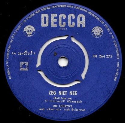 Fouryo's - Zeg Niet Nee 17180 Vinyl Singles Vinyl Zeer Goed / Hoesje Generic "VINYLSINGLES.NL"