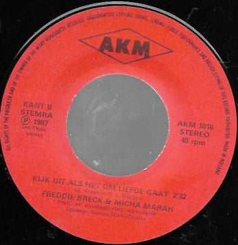 Freddy Breck & Micha Marah - Jij Hoort Bij Mij 15632 Vinyl Singles Vinyl Goed / Hoes Goed
