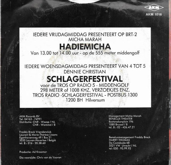 Freddy Breck & Micha Marah - Jij Hoort Bij Mij 15632 Vinyl Singles Vinyl Goed / Hoes Goed