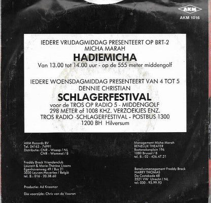 Freddy Breck & Micha Marah - Jij Hoort Bij Mij 15632 Vinyl Singles Vinyl Goed / Hoes Goed