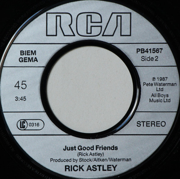 Rick Astley - Whenever You Need Somebody Vinyl Singles Vinyl Goed / Hoes Goed