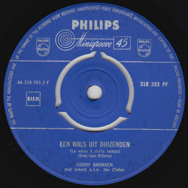 Corry Brokken - De Zigeuners 17915 Vinyl Singles Vinyl Zeer Goed / Hoesje Generic "VINYLSINGLES.NL"