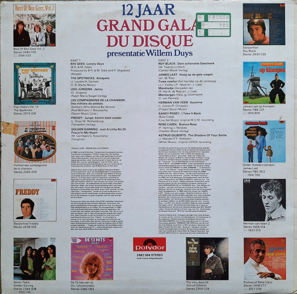 Various , Presentatie: Willem Duys - 12 Jaar Grand Gala Du Disque (LP) 42482 Vinyl LP JUKEBOXSINGLES.NL   