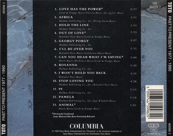 Toto - Past To Present 1977-1990 (CD) 70781 Compact Disc Goede Staat