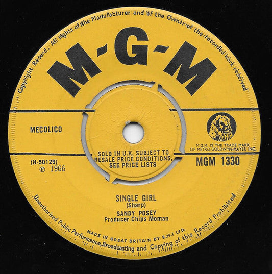 Sandy Posey - Single-Mädchen 18199