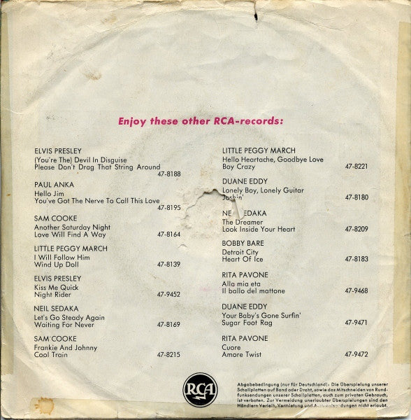 Los Indios Tabajaras - Maria Elena 11946 Vinyl Singles Vinyl Goed / Hoes Goed