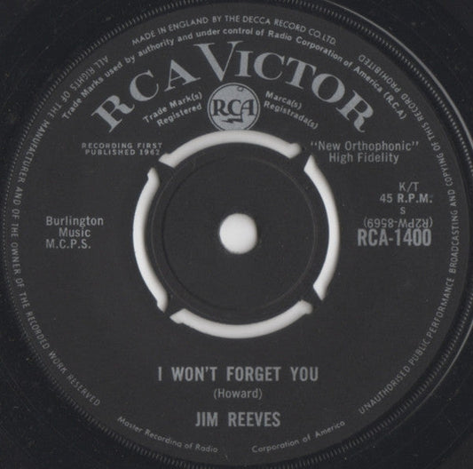 Jim Reeves - Ich werde dich nicht vergessen 21675