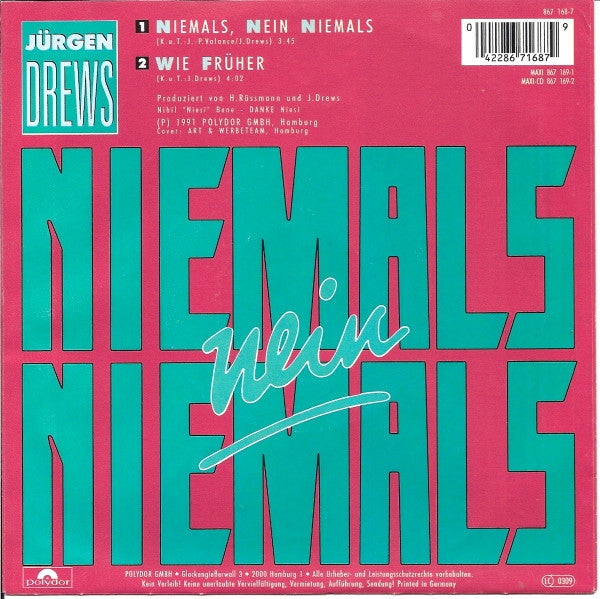 Jürgen Drews - Niemals, Nein Niemals 36793