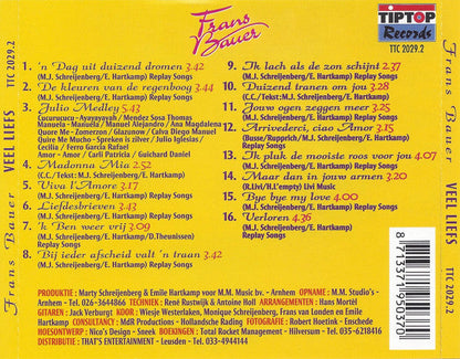 Frans Bauer - Veel Liefs (CD) 70647 Compact Disc Goede Staat