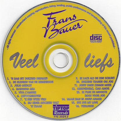 Frans Bauer - Veel Liefs (CD) 70647 Compact Disc Goede Staat