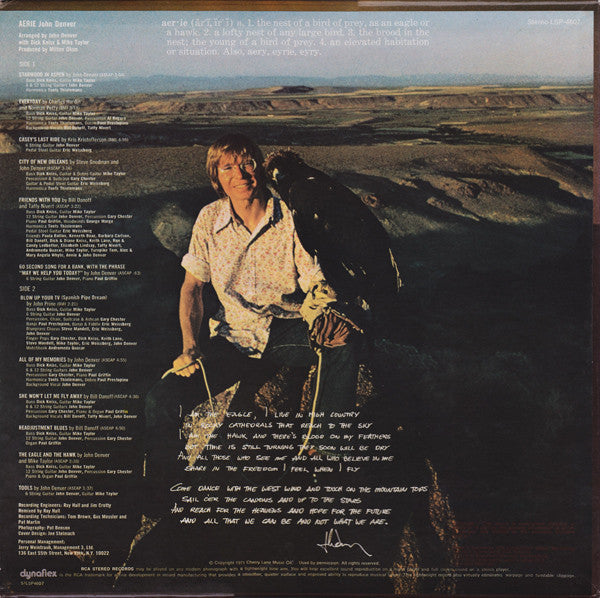 John Denver - Aerie (LP) 52168 Vinyl LP Vinyl Goed / Hoes Goed