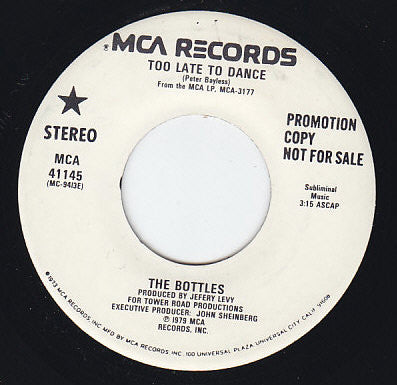 Bottles - Too Late To Dance (Promo) 33640