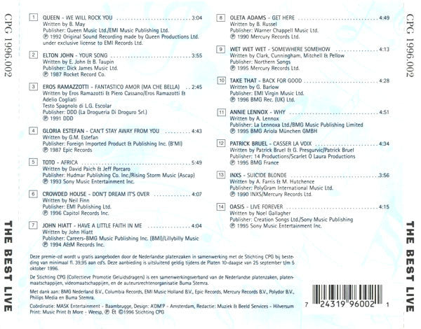 Various - The Best Live (CD) 70859 Compact Disc Goede Staat