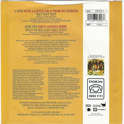 Wet Wet Wet / Billy Bragg - With A Little Help From My Friends / She's Leaving Home 40825 Vinyl Singles Vinyl Goed / Hoes Goed