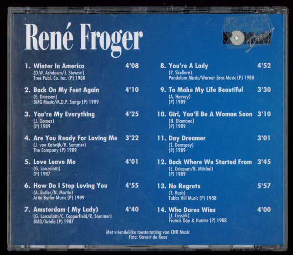 René Froger - Are You Ready For Loving Me (CD) 70433 Compact Disc Goede Staat