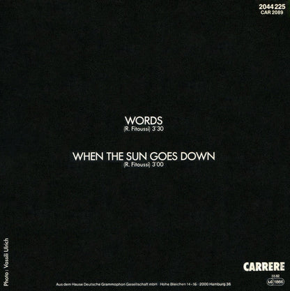 F.R. David - Words 41212 Vinyl Singles Vinyl Goed / Hoes Goed