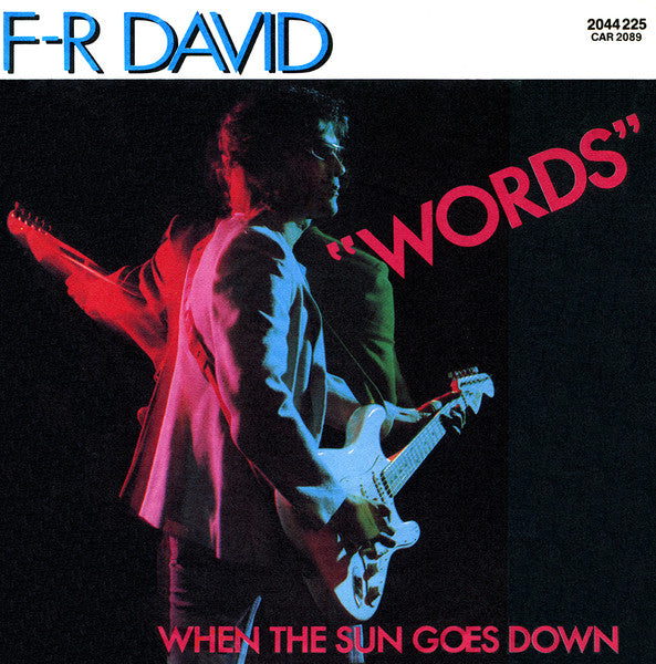 F.R. David - Words 41212 Vinyl Singles Vinyl Goed / Hoes Goed