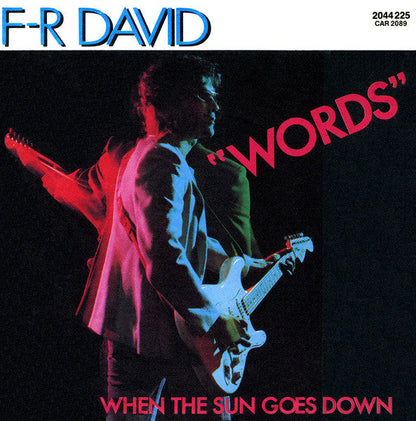 F.R. David - Words 41212 Vinyl Singles Vinyl Goed / Hoes Goed