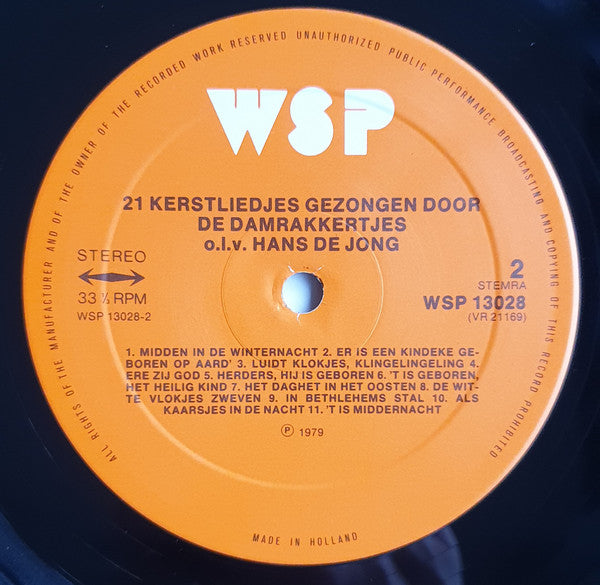 Damrakkertjes - 20 Kerstliedjes (LP) 48701 Vinyl LP Vinyl Zeer Goed / Hoesje Goed "VINYLSINGLES.NL"