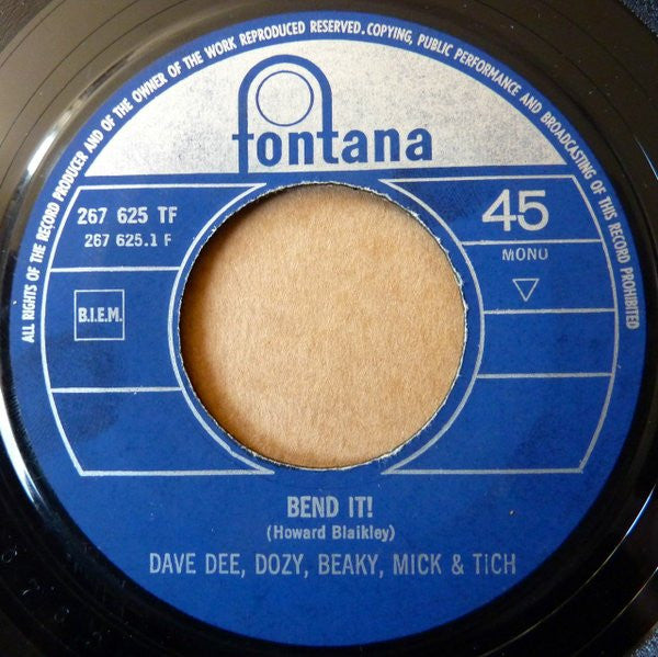 Dave Dee, Dozy, Beaky, Mick & Tich - Bend It ! Vinyl Singles Vinyl Redelijk / Hoesje Generic "VINYLSINGLES.NL"