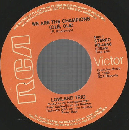 Lowland Trio - We Are The Champions 23725 Vinyl Singles Vinyl Goed / Hoes Goed