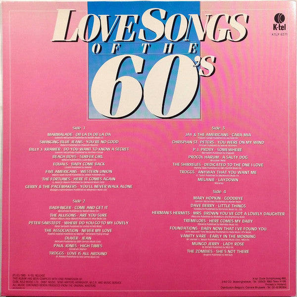 Various - Love Songs Of The 60's - Volume 1 (LP) Vinyl LP Vinyl Goed / Hoes Goed