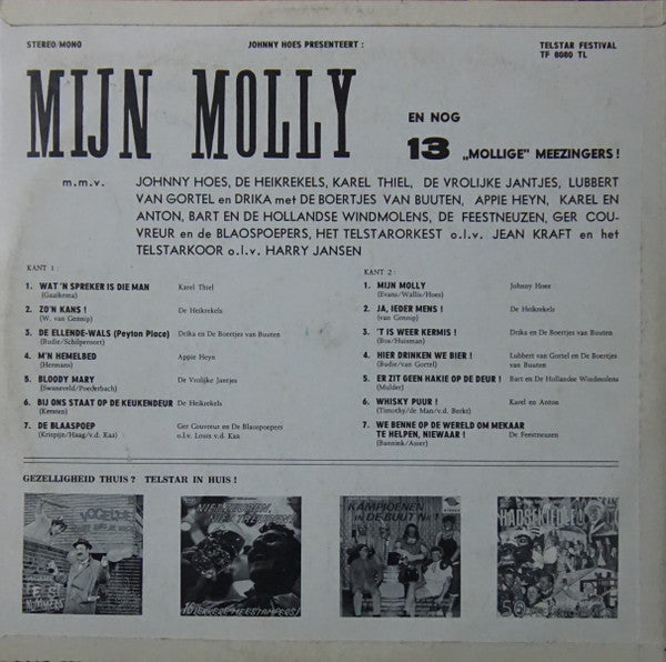 Various - Mijn Molly - 14 Mollige Meezingers (LP) 52184 Vinyl LP Vinyl Goed / Hoes Goed