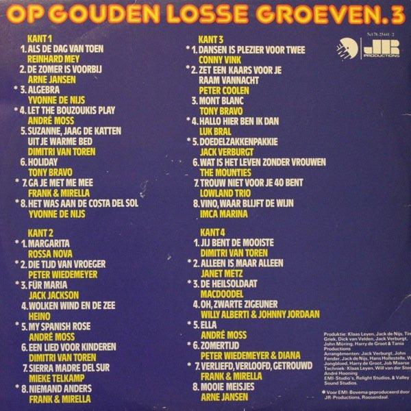 Various - Op Gouden Losse Groeven. 3 (LP) 52249 Vinyl LP Dubbel Vinyl Goed / Hoes Goed