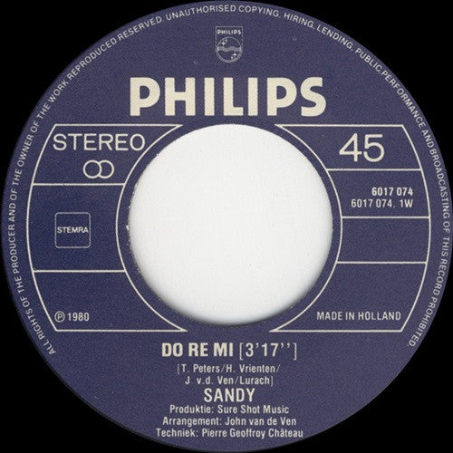 Sandy - Do Re Mi 05735 Vinyl Singles Vinyl Goed / Hoes Goed