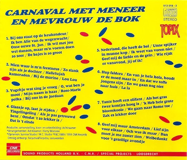 Meneer En Mevrouw De Bok - Carnaval Met Meneer En Mevrouw De Bok (CD) 70691 Compact Disc Goede Staat