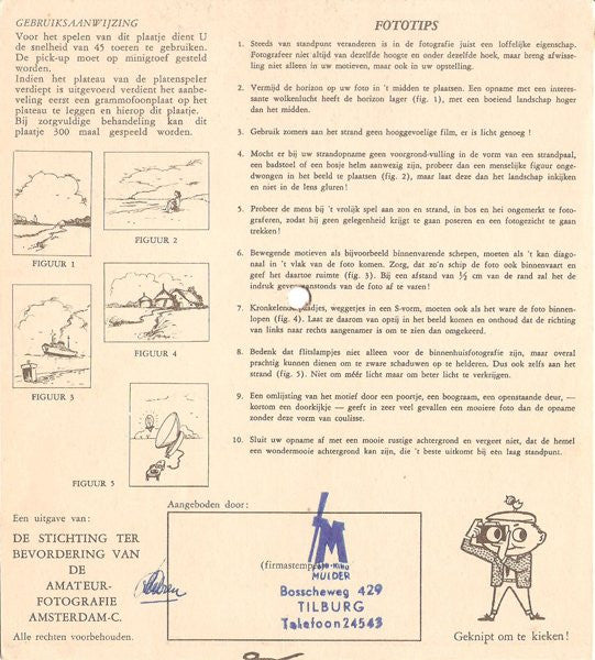 No Artist - Naar Zee En Strand Naar Bos En Hei (Flexi-disc) 34274 Flexidisc Vinyl Goed / Hoes Goed