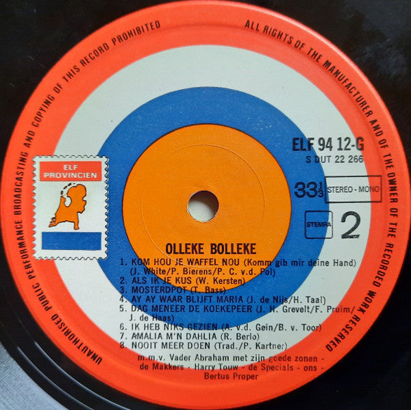 Various - Olleke Bolleke (LP) 41105 Vinyl LP JUKEBOXSINGLES.NL   