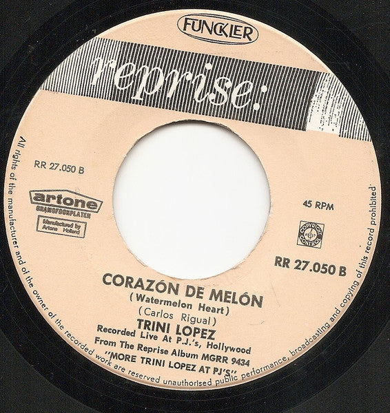 Trini Lopez - Goody Goody 42239 Vinyl Singles Toevoegen Vinyl Goed / Hoes Generic