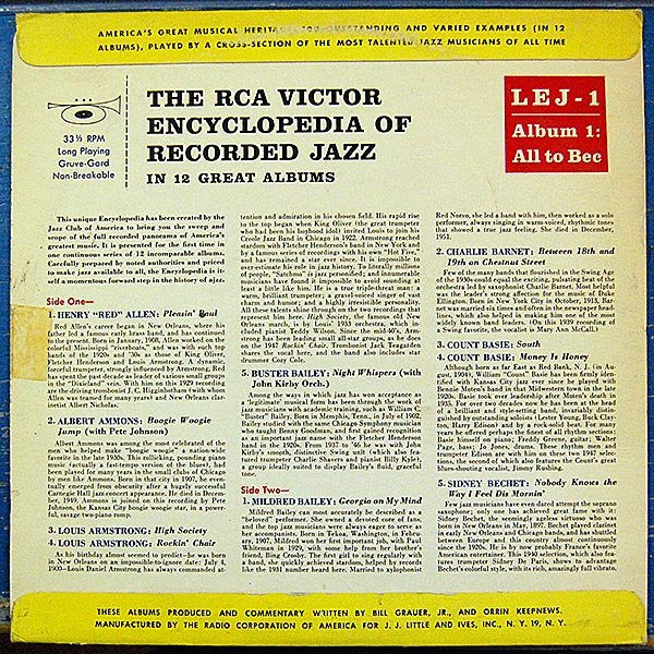 Various - The RCA Victor Encyclopedia Of Recorded Jazz: Album 1 All to Bec 41393 Vinyl Singles Vinyl Goed / Hoes Goed