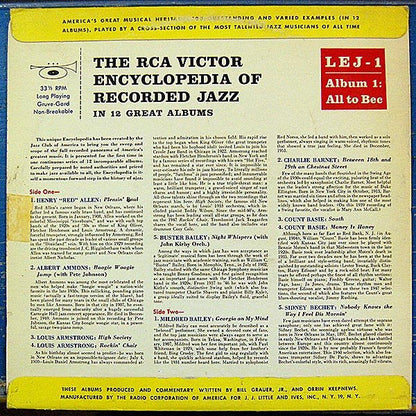 Various - The RCA Victor Encyclopedia Of Recorded Jazz: Album 1 All to Bec 41393 Vinyl Singles Vinyl Goed / Hoes Goed
