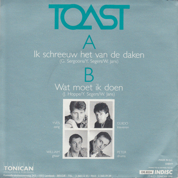 Toast - Ik Schreeuw Het Van De Daken 22216 Vinyl Goed / Hoes Goed