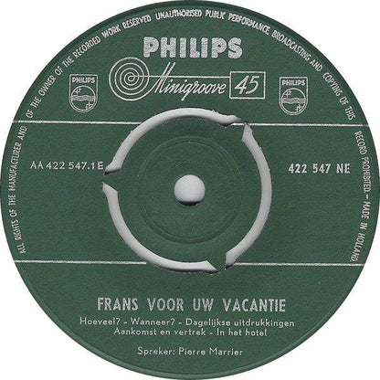 No Artist - Frans Voor Uw Vacantie - Notions De Français Pour Les Touristes 15046 Vinyl Singles EP Vinyl Goed / Hoes Goed