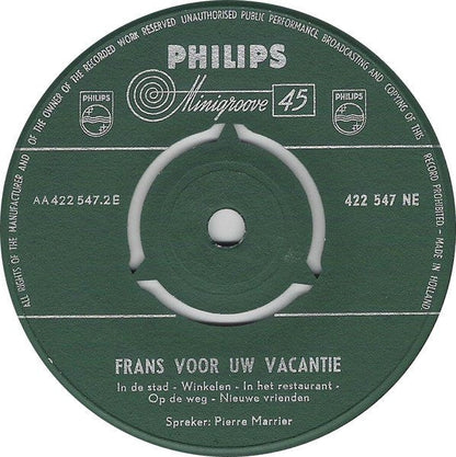 No Artist - Frans Voor Uw Vacantie - Notions De Français Pour Les Touristes 15046 Vinyl Singles EP Vinyl Goed / Hoes Goed