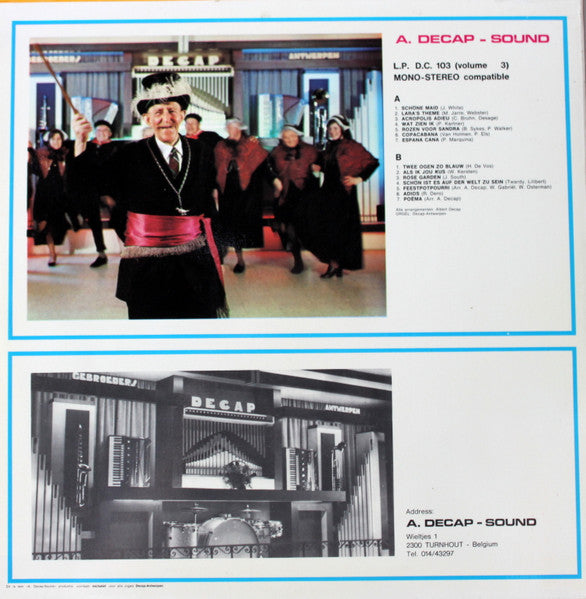 Decap Organ Antwerpen – A. Decap – Sound Volume 3 (LP) 50651