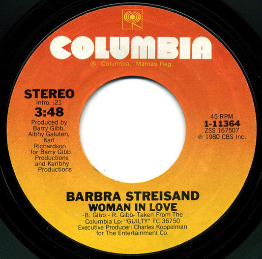 Barbra Streisand - Woman In Love 41489 Vinyl Singles Vinyl Goed / Hoes Generic