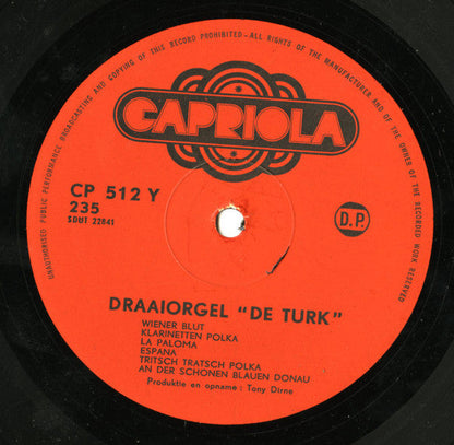 Draaiorgel De Turk - Draaiorgel / Streetorgan / Drehorgel De Turk (LP) 46851 Vinyl LP JUKEBOXSINGLES.NL   