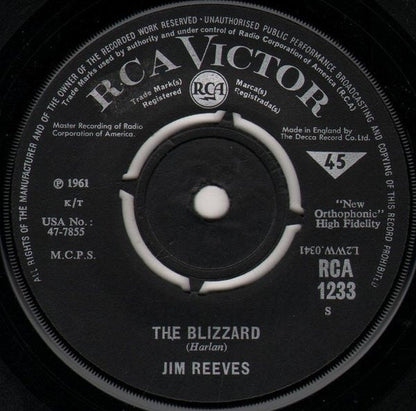 Jim Reeves - The Blizzard 42233 Vinyl Singles Toevoegen Vinyl Goed / Hoes Generic